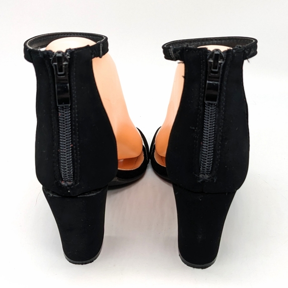 TOP Moda Hannah Heels Black With Ankle Straps Women's Size 7 - Picture 4 of 8